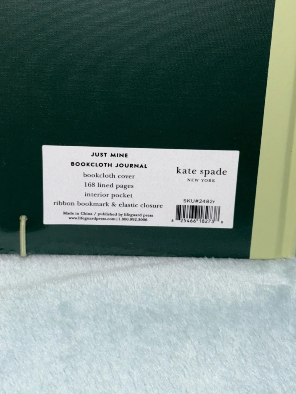 kate spade Green Hardcover Journal with Green Accent
